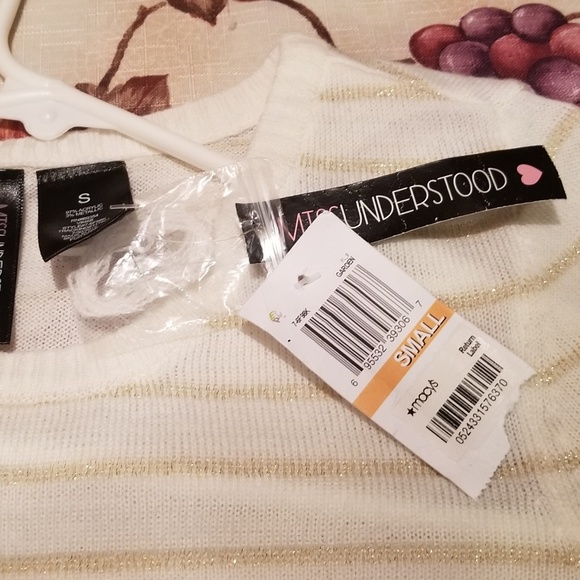 Cream  Striped MissUnderstood Girls' Sweater Dress - Picture 5 of 6